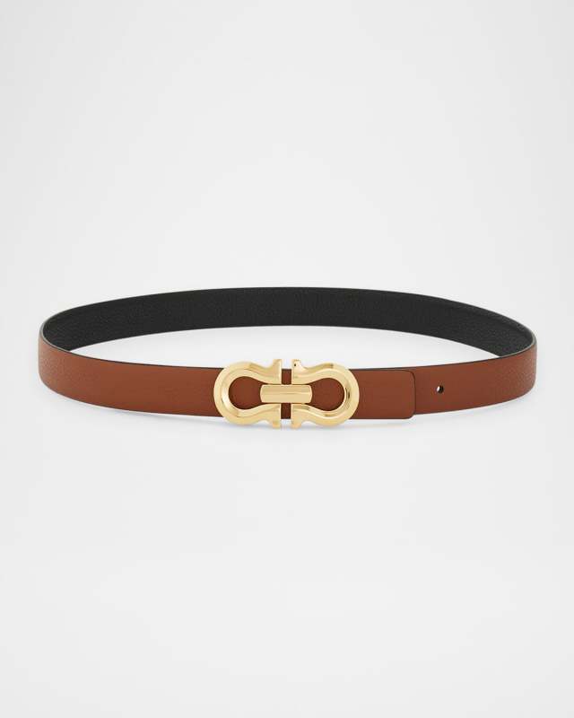 Gancio Contour Reversible Leather Belt